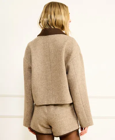 Line & Dot Women's Ingrid Collared Jacket In Neutral