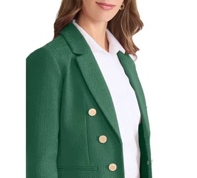 Jones New York Women's Button-trim Open-front Blazer In Green