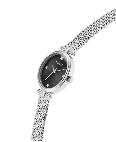Guess Women's Silver Tone Analog Watch, 24mm In Metallic