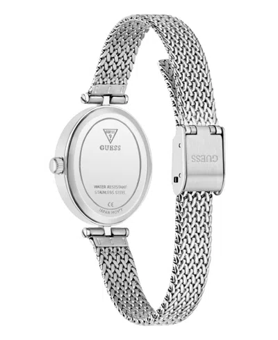 Guess Women's Silver Tone Analog Watch, 24mm In Metallic