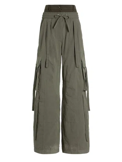 Dolce & Gabbana Waxed Faille Pants In Green