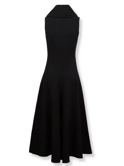 Jacquemus Sleeveless Black Midi Dress In Black