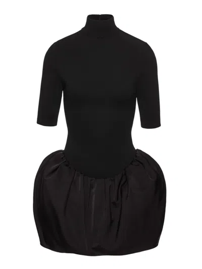 Magda Butrym Mini Dress With Balloon Skirt In Black