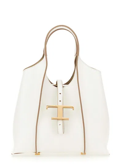 Tod's Borsa Shopping T Timeless Mini In White