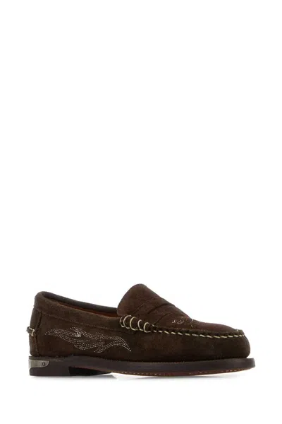 Sebago Suede Dan Loafers Featuring Stitch Detailing In Brown