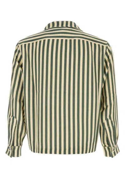 Bode Men Printed Silk Trillium Shirt In Multi