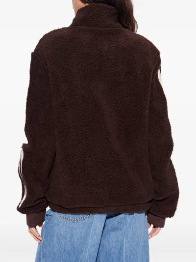 Amiri Bones-details Logo-embroidered Jacket In Brown