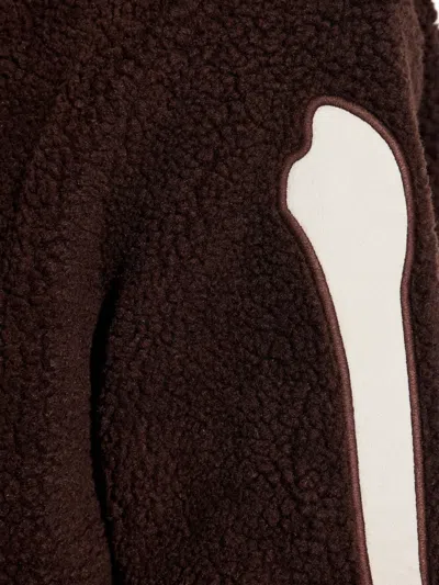 Amiri Bones-details Logo-embroidered Jacket In Brown
