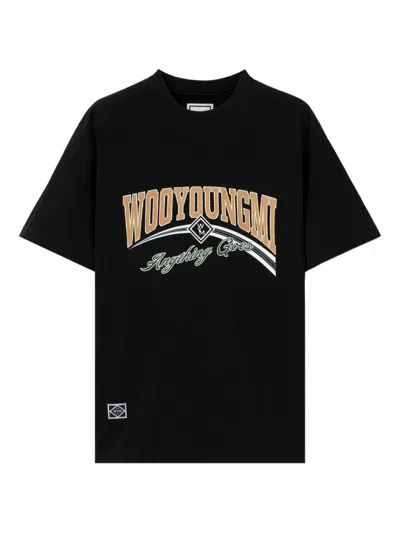 Wooyoungmi Logo Crew Neck T-shirt In Black