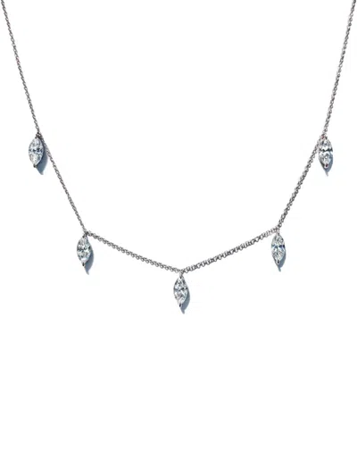 Loev 14k Recycled White Gold Diamond Necklace In Silver