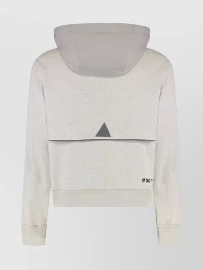 Moncler Grenoble Men Padded Wool Zip-up Hooded Jacket In White