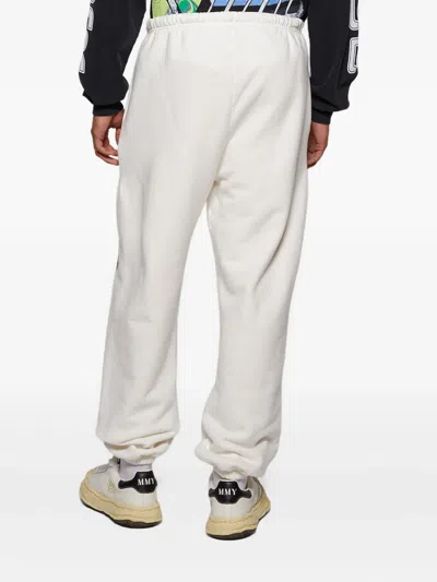 Rrr123 Drawstring Graphic Sweatpants In White