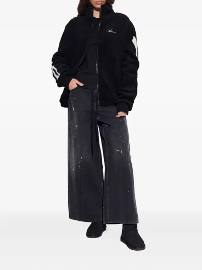 Amiri Bones-details Logo-embroidered Jacket In Black