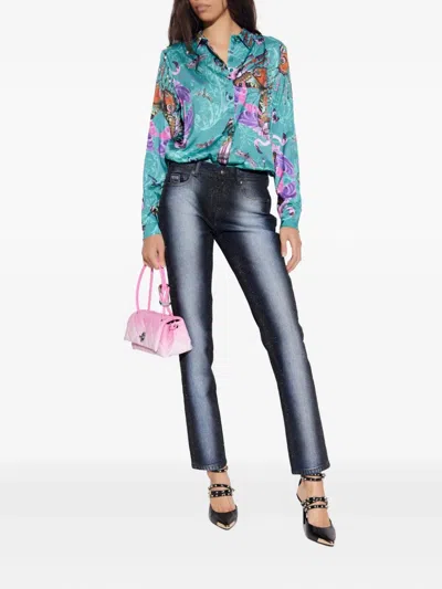 Versace Jeans Couture Paisley-print Shirt In Multi