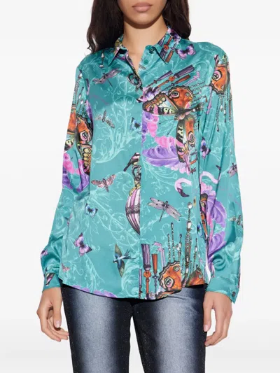 Versace Jeans Couture Paisley-print Shirt In Multi