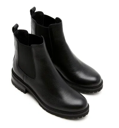 La Canadienne Wave Leather Bootie In Black