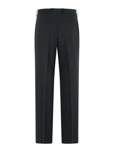 Acne Studios Black Wool Blend Pants In Black