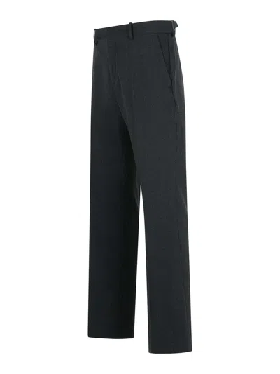 Acne Studios Black Wool Blend Pants In Black