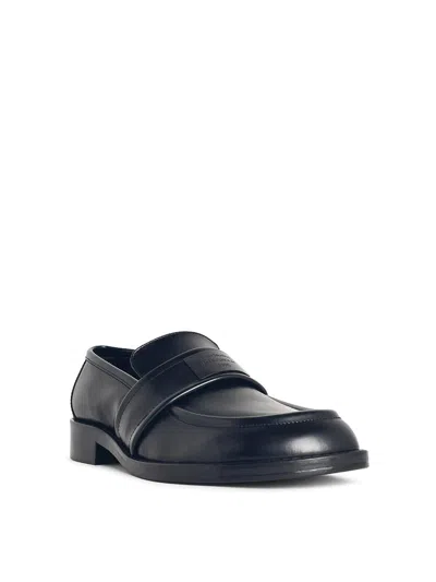Acne Studios Black Vintage Leather Loafers In Black
