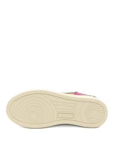 Autry Dallas Low Sneakers With Embroidered Floral Details In White