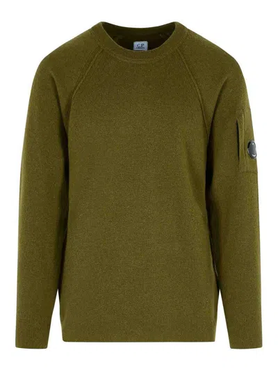 C.p. Company Classic Knit Sweater In Rich Green Hue In Green