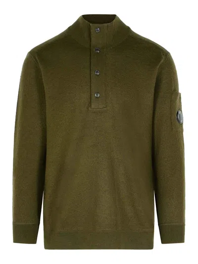 C.p. Company C.p.company Men Wool And Cotton Sweater In Green
