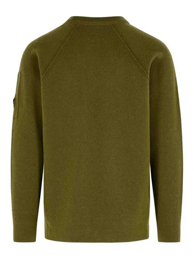 C.p. Company Classic Knit Sweater In Rich Green Hue In Green