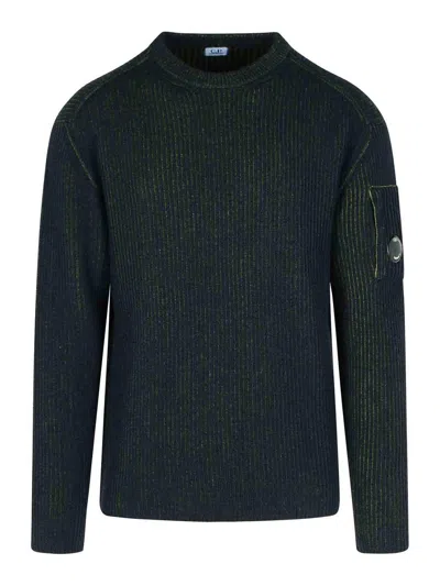 C.p. Company Green Wool Blend Sweater In Green