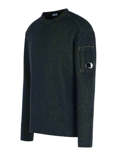 C.p. Company Green Wool Blend Sweater In Green