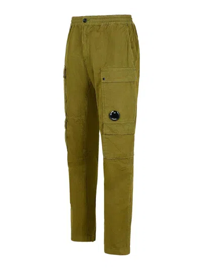 C.p. Company Utility Trousers With Cargo And Pockets In Green