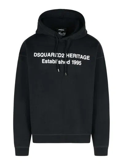 Dsquared2 Sweatshirt With Print In Black