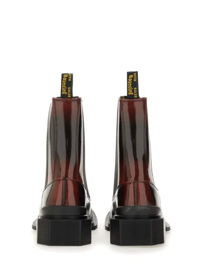 Dr. Martens Chunky Heel Glossy Finish Chelsea Boots In Black