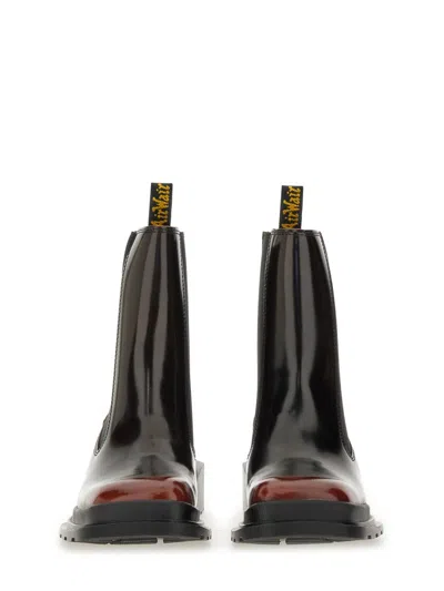 Dr. Martens Chunky Heel Glossy Finish Chelsea Boots In Black