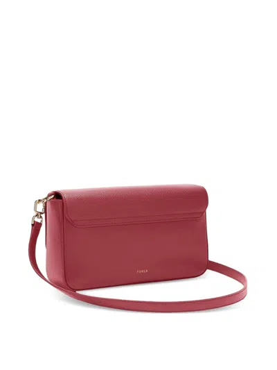 Furla Iride S Cherry Leather Shoulder Bag In Red