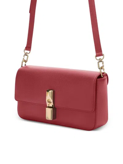 Furla Iride S Cherry Leather Shoulder Bag In Red