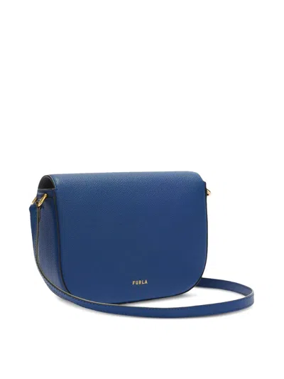 Furla Small Moonlight Shoulder Bag In Blue