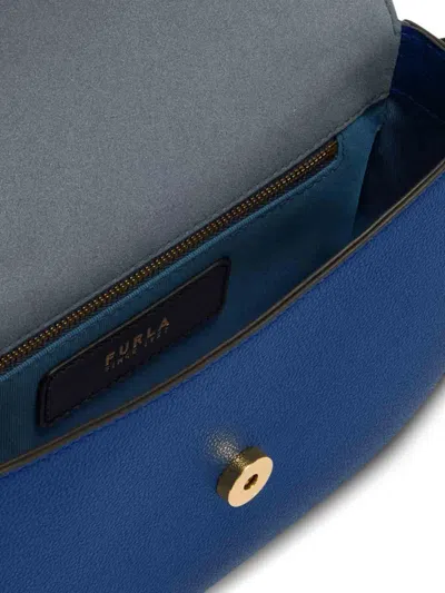 Furla Small Moonlight Shoulder Bag In Blue