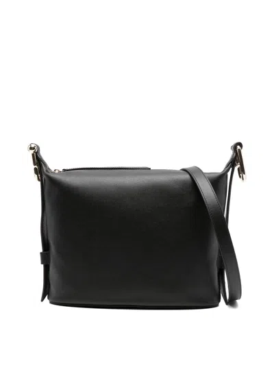 Furla Rectangular Black Handbag With Adjustable Strap In Black