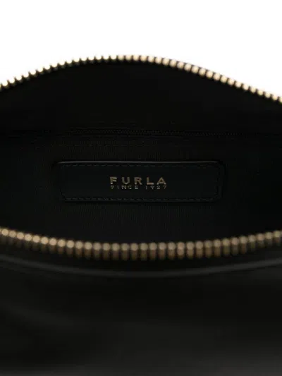 Furla Rectangular Black Handbag With Adjustable Strap In Black
