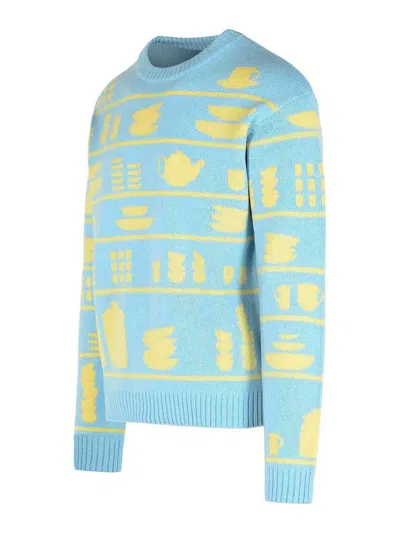 Jw Anderson J. W. Anderson Light Blue Wool Sweater In Blue