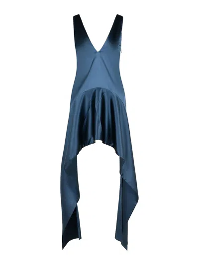 Jw Anderson Dress In Blue Acetate Blend Women In Blue