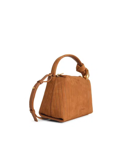 Jw Anderson Small  Caramel Suede Bag In Brown