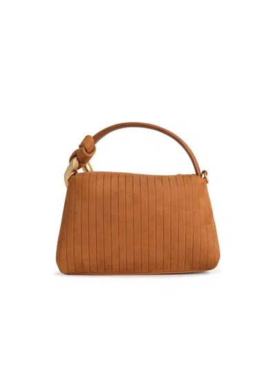 Jw Anderson Small  Caramel Suede Bag In Brown