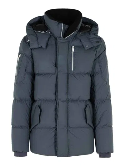 Moose Knuckles Everest 3q Grey Nylon And Cotton Down Jacket In Gray