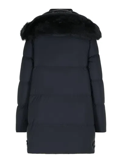 Moose Knuckles Chelia 3q Black Polyamide Blend Down Jacket In Black