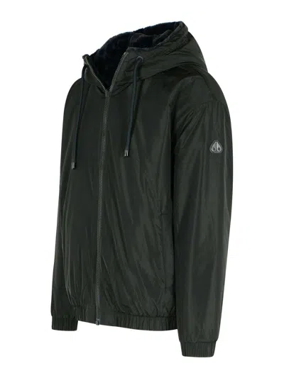 Moose Knuckles Border Bunny Reversible Polyester Sweatshirt In Black