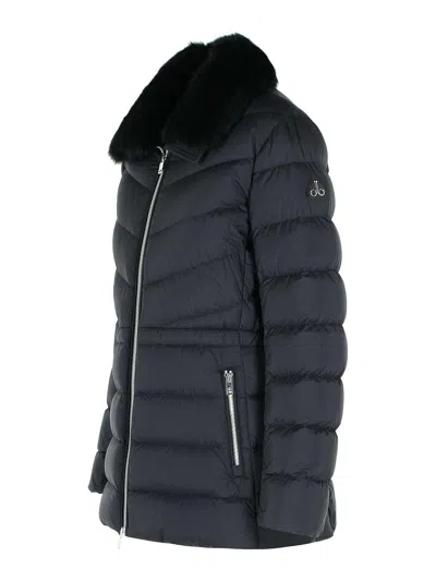 Moose Knuckles Black Nylon Jacket In Black