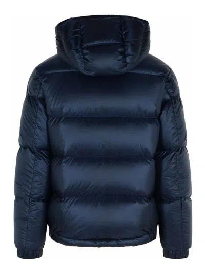 Moncler Rivau Blue Polyamide Down Jacket In Blue