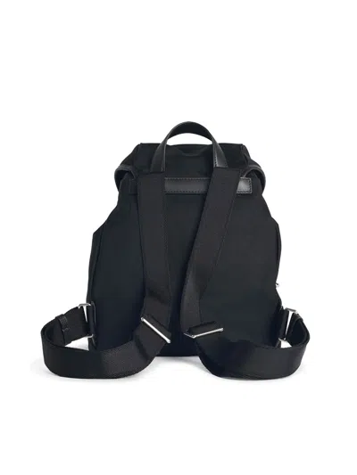 Moncler Versatile Polyester Backpack Adjustable Straps In Black