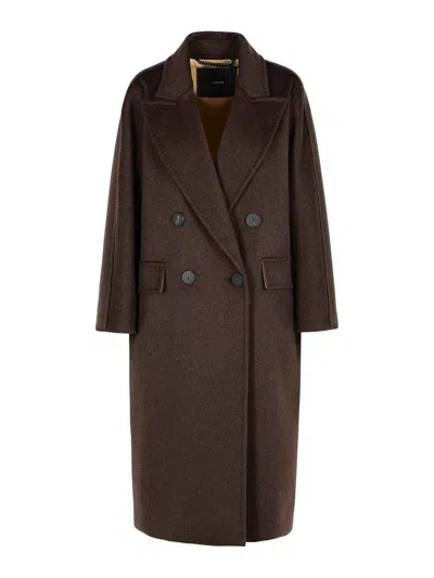 Max Mara Oversized Coat In Cashmere, Alpaca And Wool In Brown
